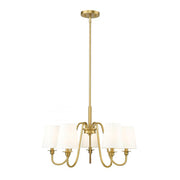 5 Light Chandelier-White
