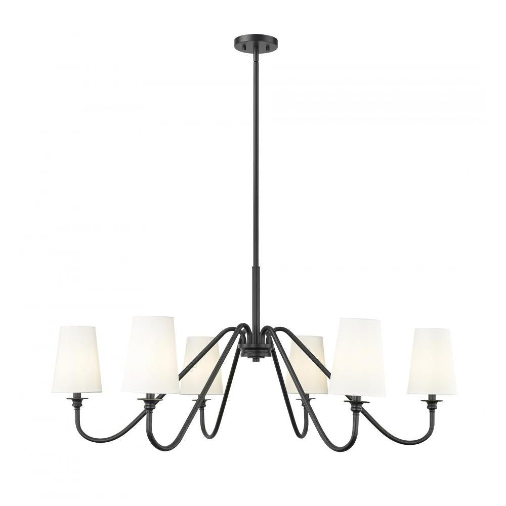 6 Light Chandelier-White