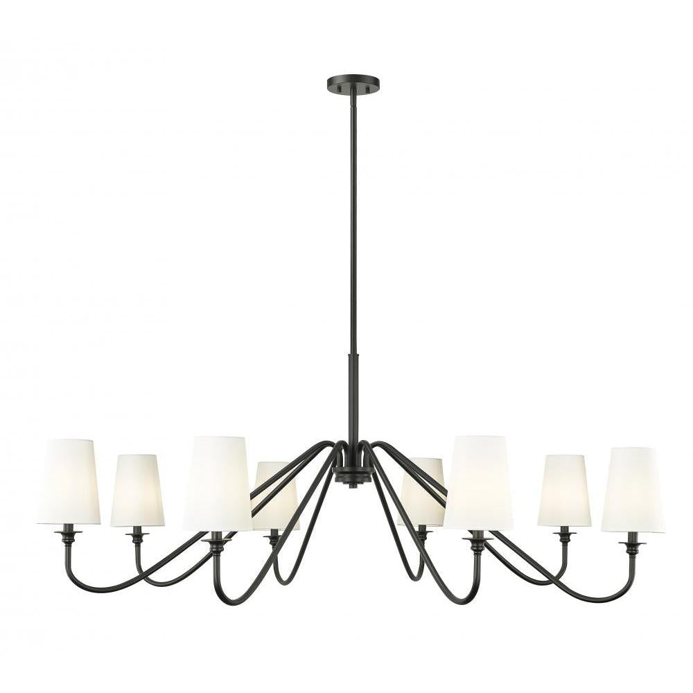 8 Light Chandelier-White