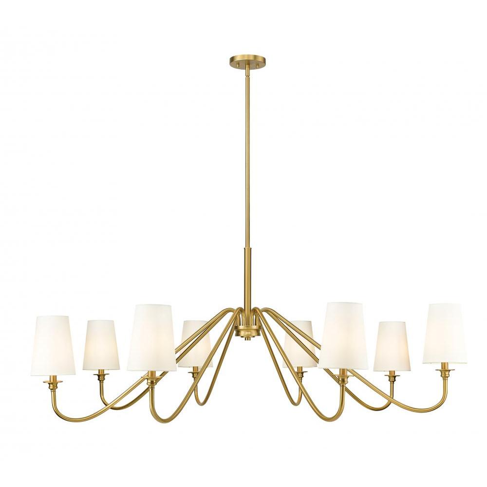 8 Light Chandelier-White