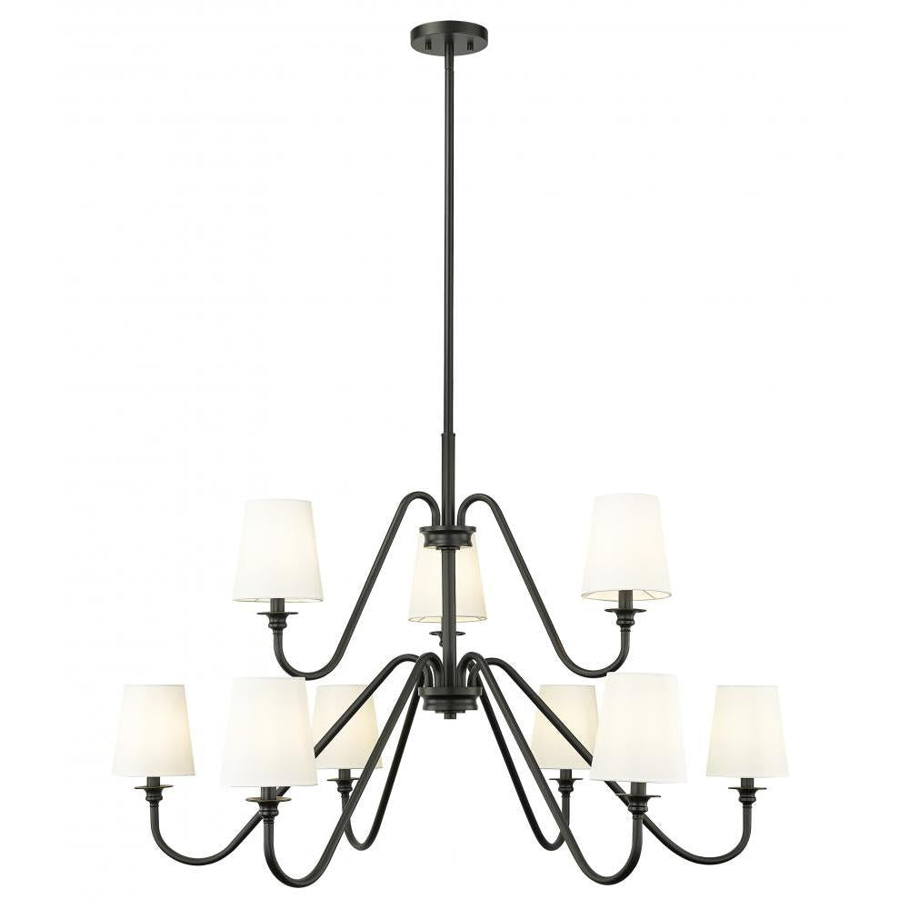 9 Light Chandelier-White