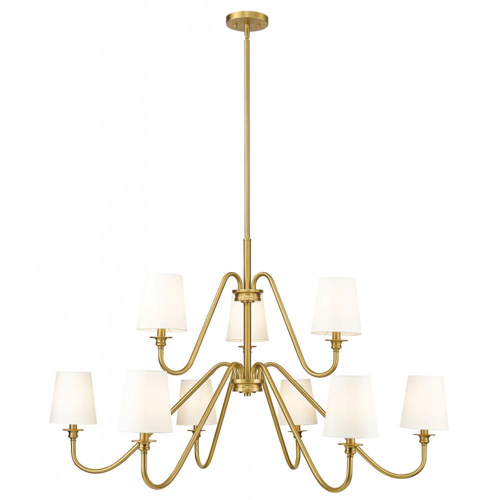 9 Light Chandelier-White
