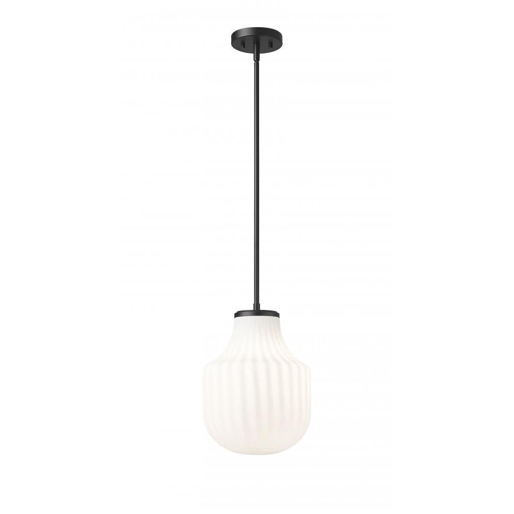 1 Light Pendant-White Opal