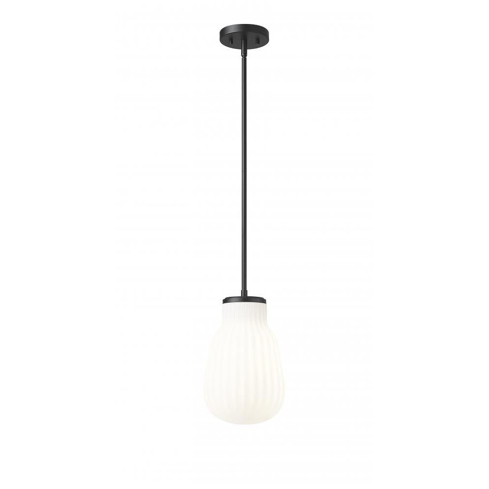 1 Light Pendant-White Opal