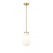 1 Light Pendant-White Opal