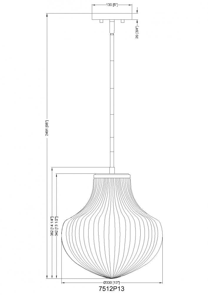 Z-Lite Lighting 7512P13-MB Pendant - Black