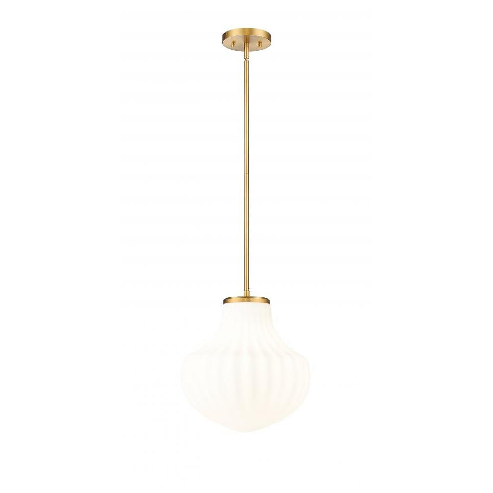 1 Light Pendant-White Opal