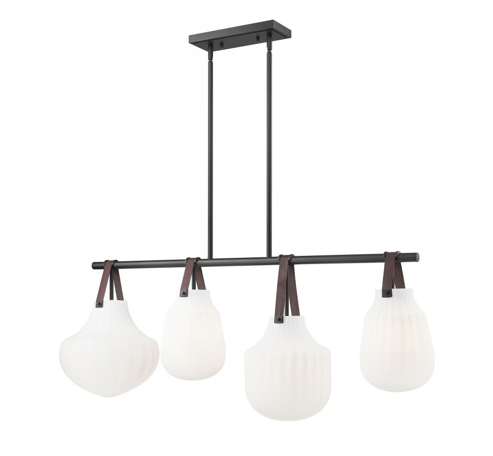 Z-Lite Lighting 7513-4L-MB Linear Chandelier - Black