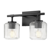 2 Light Vanity-Clear Ribbed