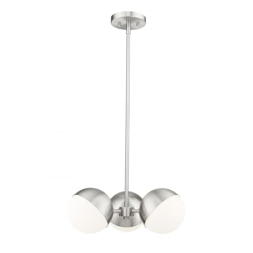 3 Light Chandelier-Matte Opal