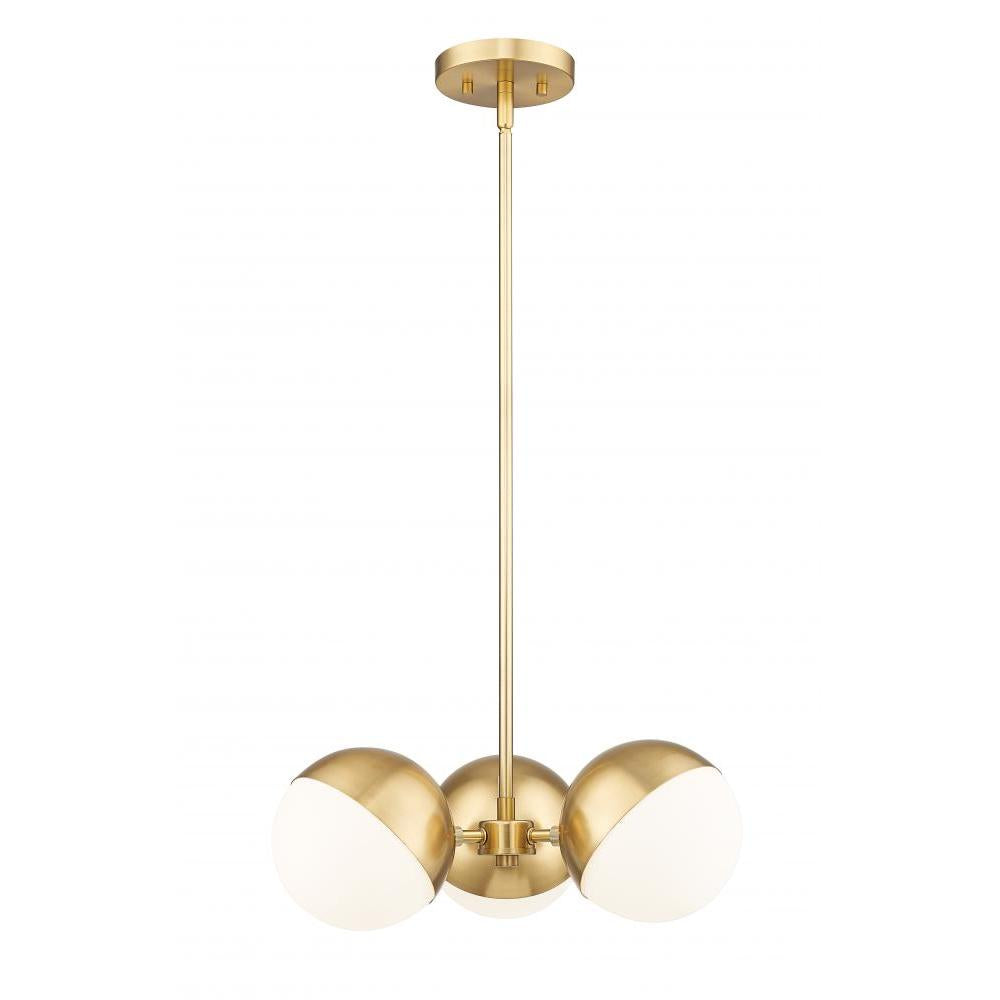 3 Light Chandelier-Matte Opal