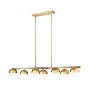 7 Light Linear Chandelier-Matte Opal