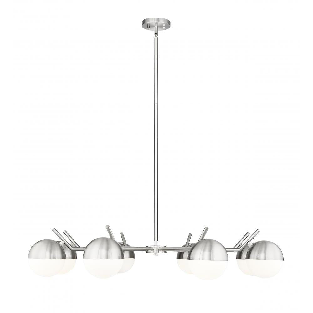 8 Light Chandelier-Matte Opal