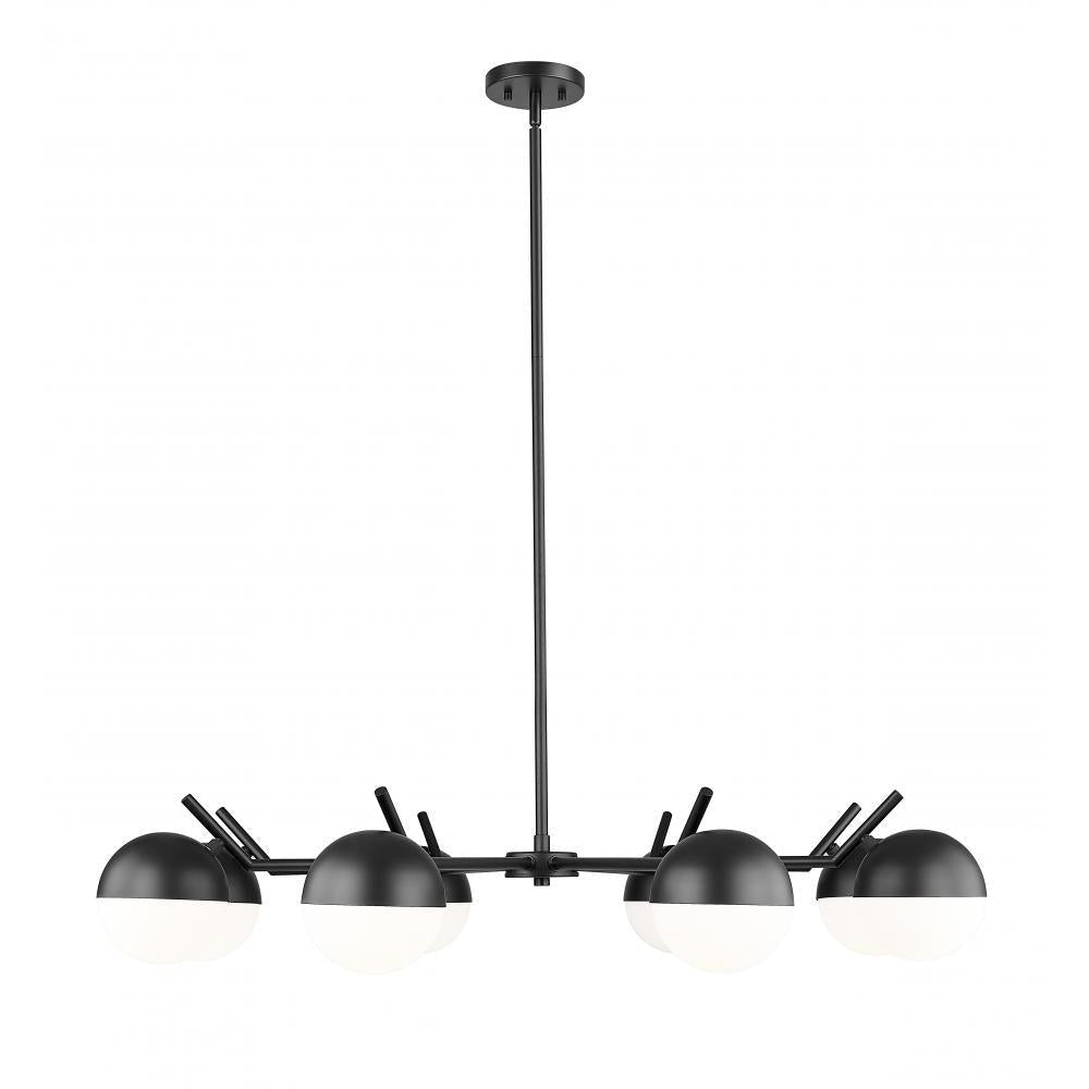 8 Light Chandelier-Matte Opal