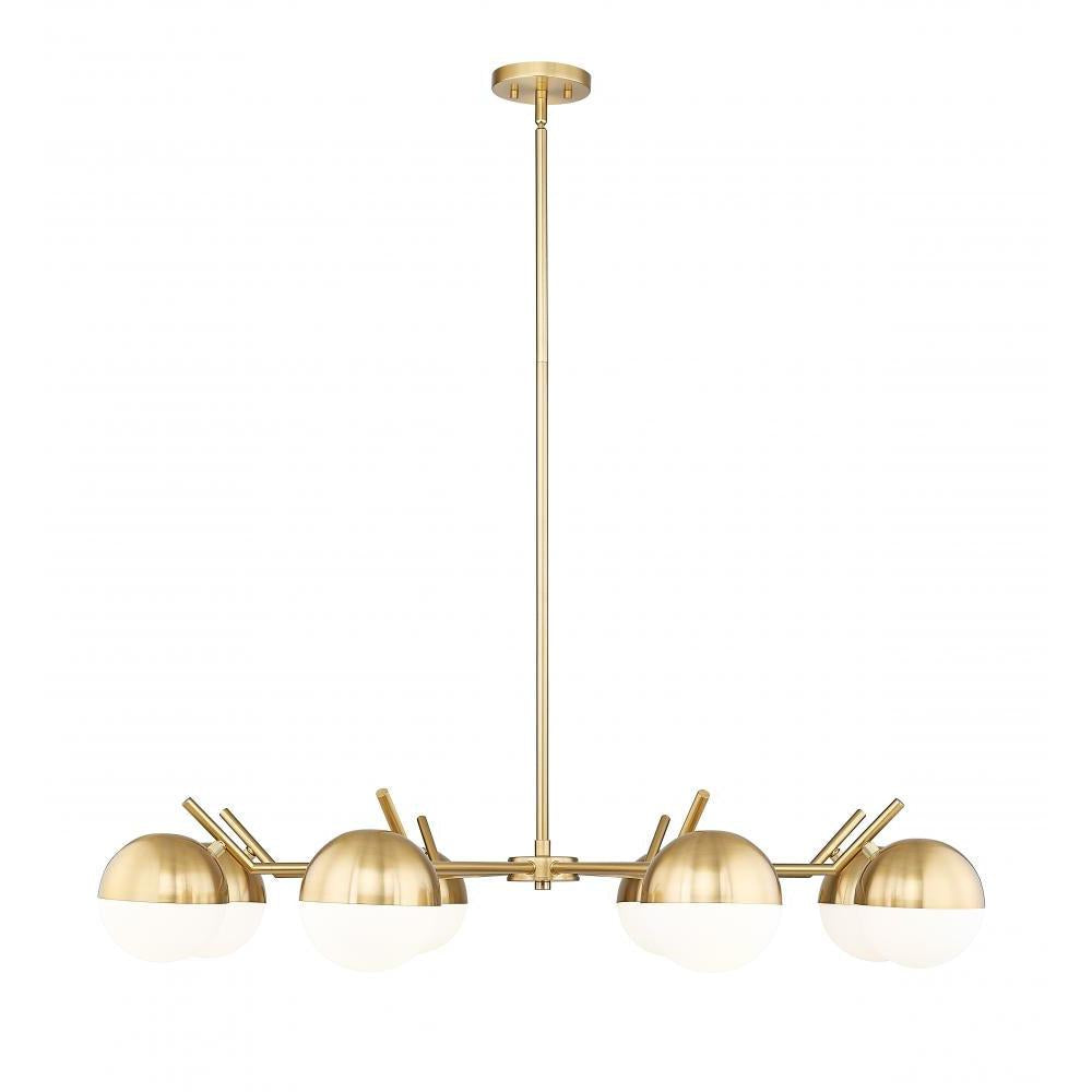 8 Light Chandelier-Matte Opal