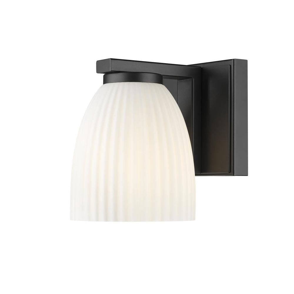 1 Light Wall Sconce-Matte Opal