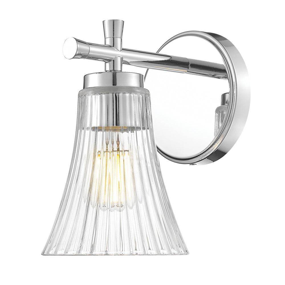 1 Light Wall Sconce-Clear