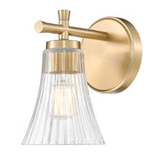 1 Light Wall Sconce-Clear