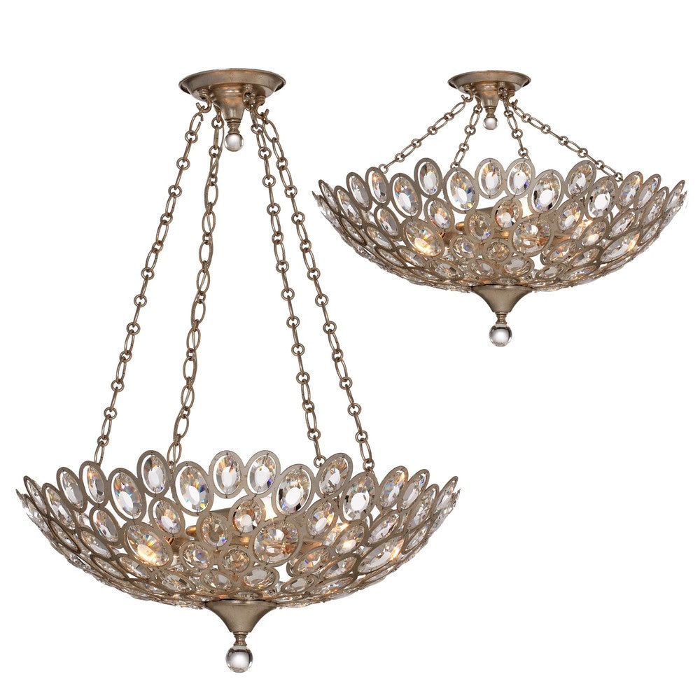 Crystorama STERLING 7587-DT Chandelier Contemporary - Distressed Twilight