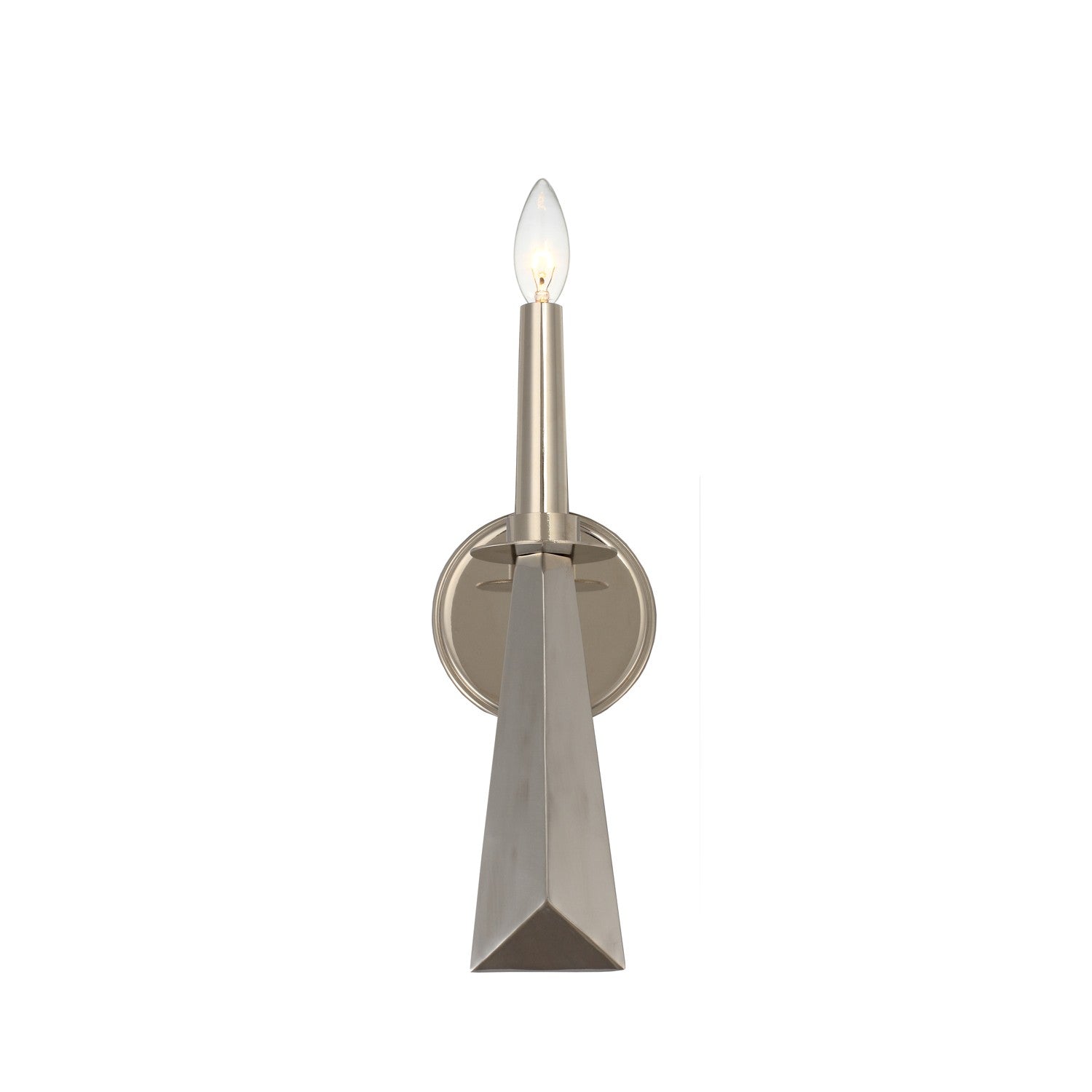 Crystorama Palmer 7591-PN – 5 Inch – 1 Light – Sconce – Polished Nickel – Damp Rated