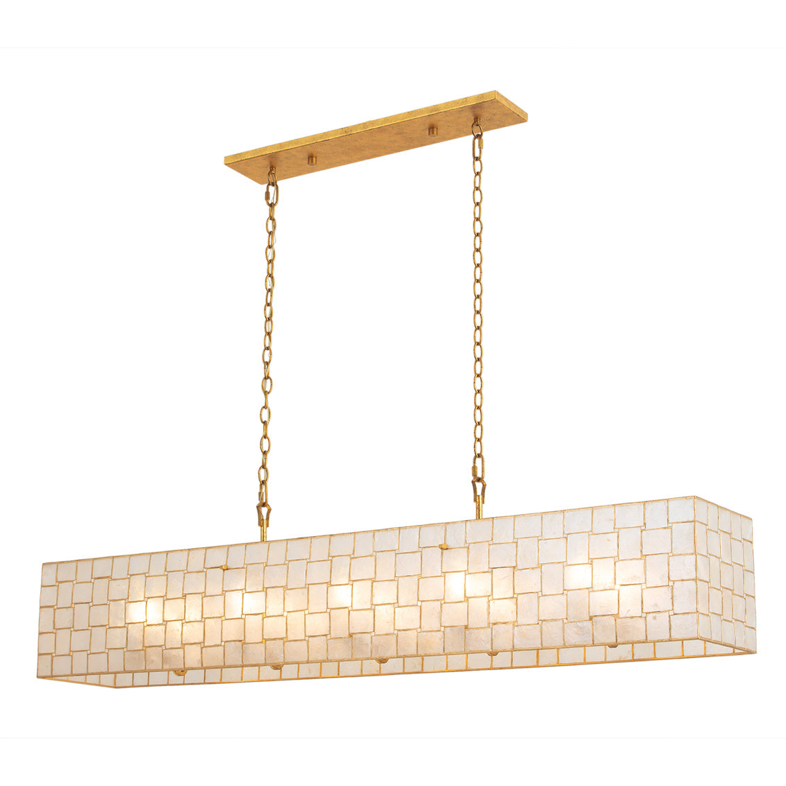 Roxy 59.75-in 10 Light (40-watt) Oxidized Gold Leaf Linear Pendant