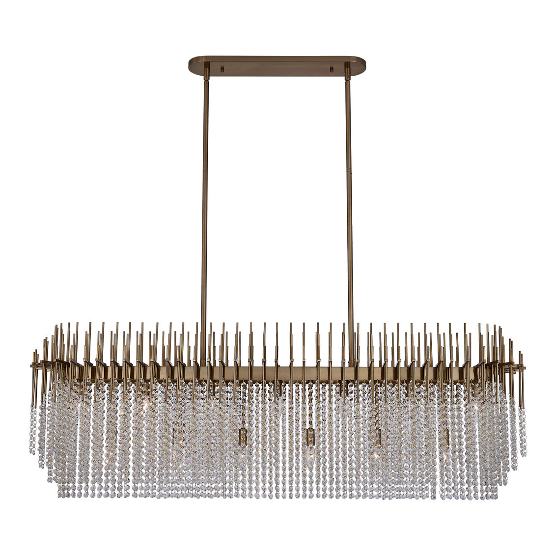 Estrella 59.25-in 13 Light (40-watt) Brushed Champagne Gold Linear Pendant