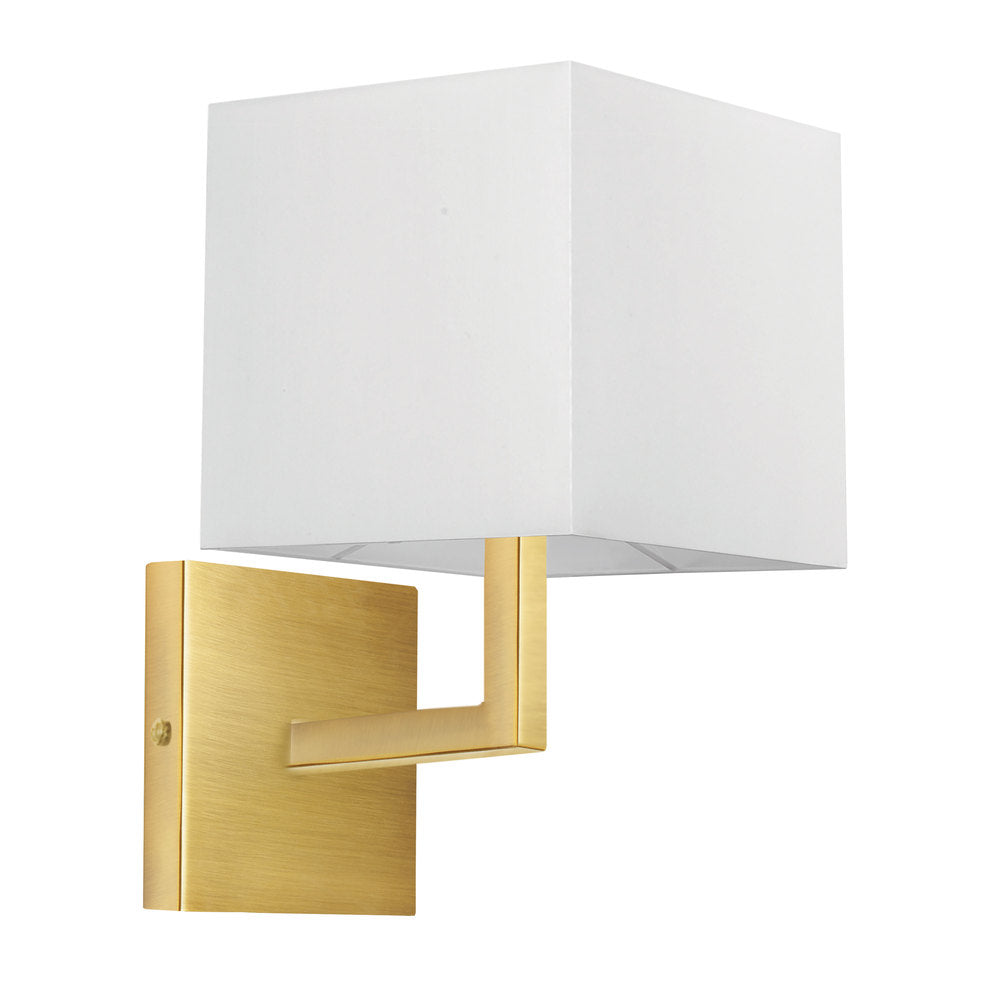 Dainolite LUCAS 77-1W-AGB-WH Sconce Modern - Aged Brass