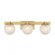 Darien 3-Light Bathroom Vanity Light in Warm Brass
