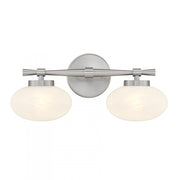 Barrow 2-Light Bathroom Vanity Light in Satin Nickel