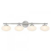 Barrow 4-Light Bathroom Vanity Light in Satin Nickel