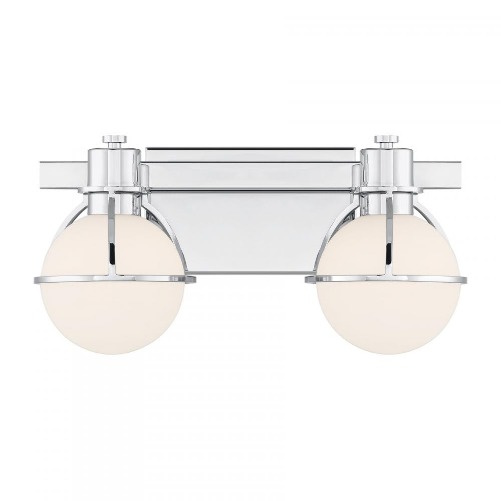 Pierce 2-Light Bathroom Vanity Light in Chrome
