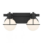 Pierce 2-Light Bathroom Vanity Light in Matte Black