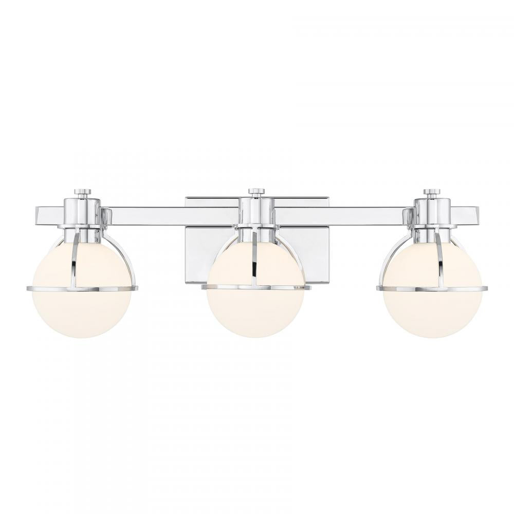 Pierce 3-Light Bathroom Vanity Light in Chrome