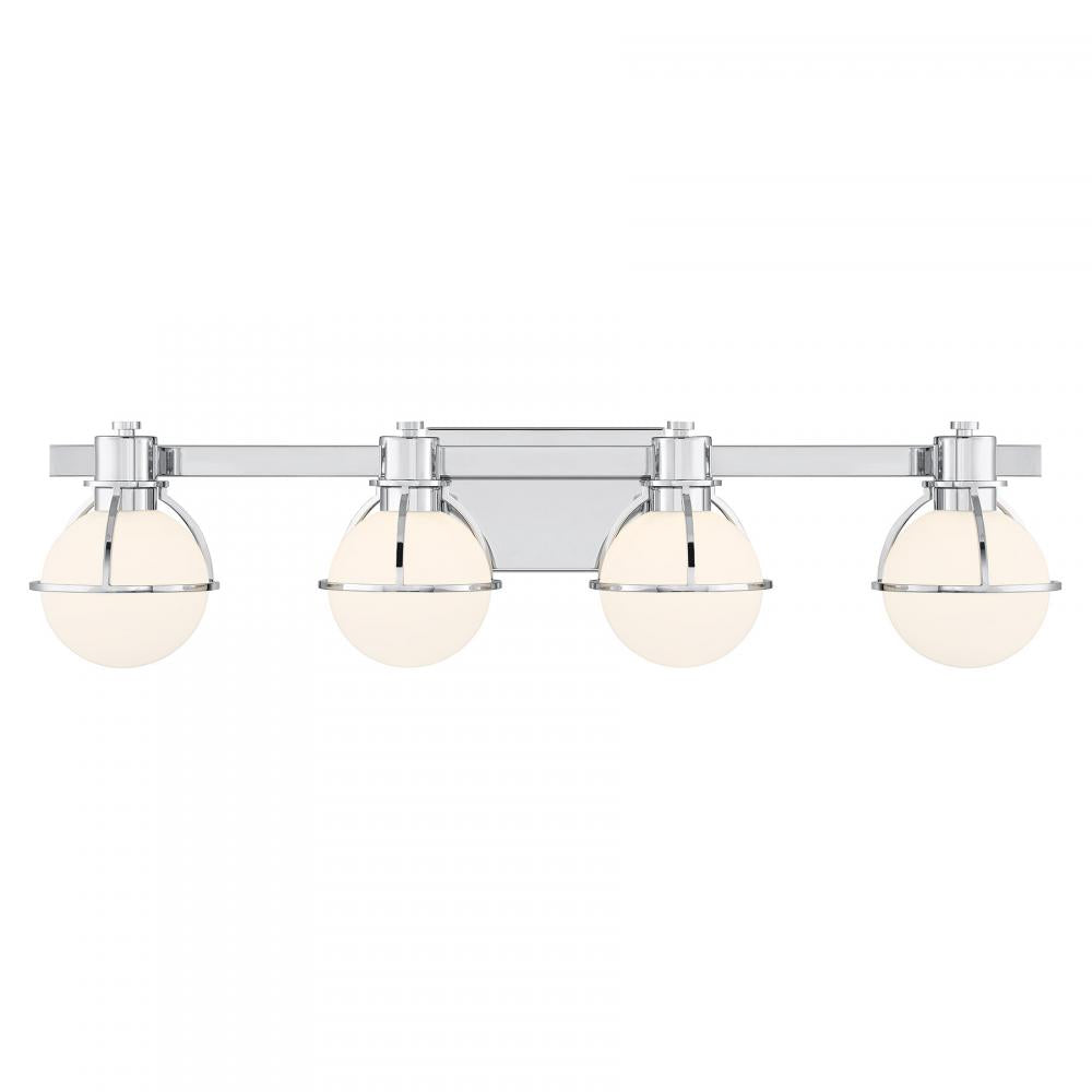 Pierce 4-Light Bathroom Vanity Light in Chrome