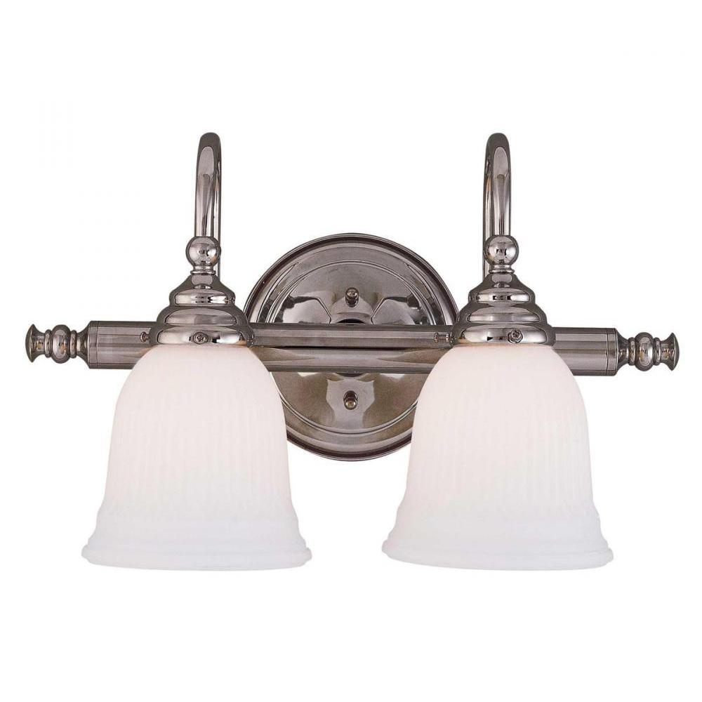 Brunswick 2-Light Bathroom Vanity Light in Chrome