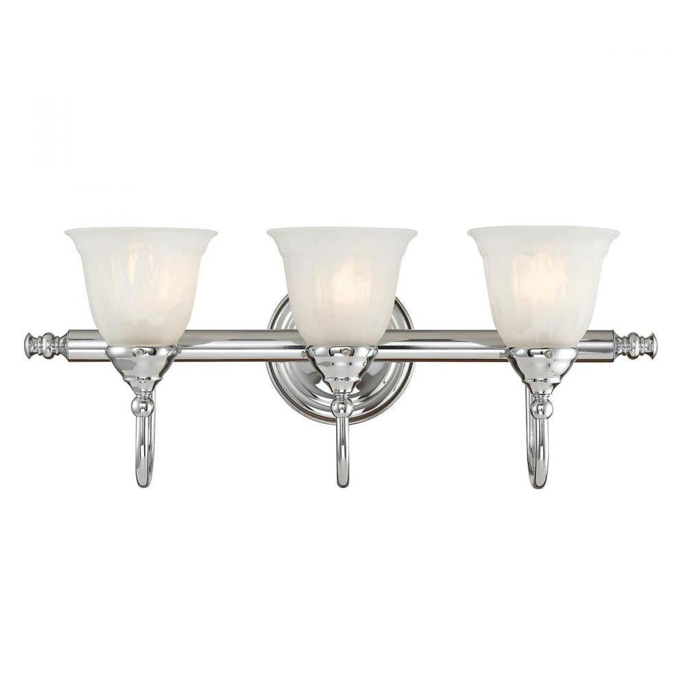 Brunswick 3-Light Bathroom Vanity Light in Chrome