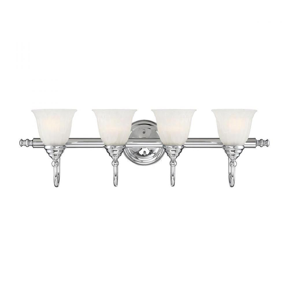 Brunswick 4-Light Bathroom Vanity Light in Chrome
