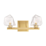 Castello 2-Light Bathroom Vanity Light in Warm Brass