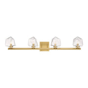 Castello 4-Light Bathroom Vanity Light in Warm Brass