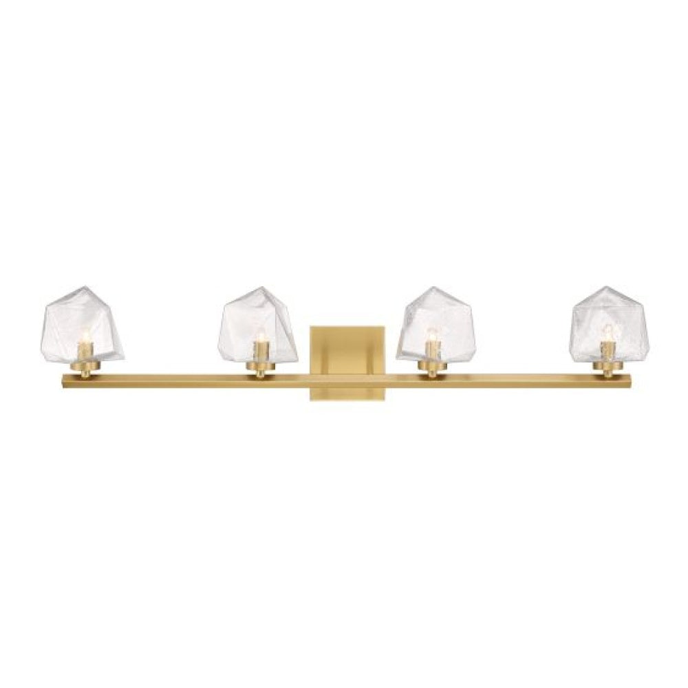 Castello 4-Light Bathroom Vanity Light in Warm Brass