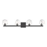 Castello 4-Light Bathroom Vanity Light in Matte Black