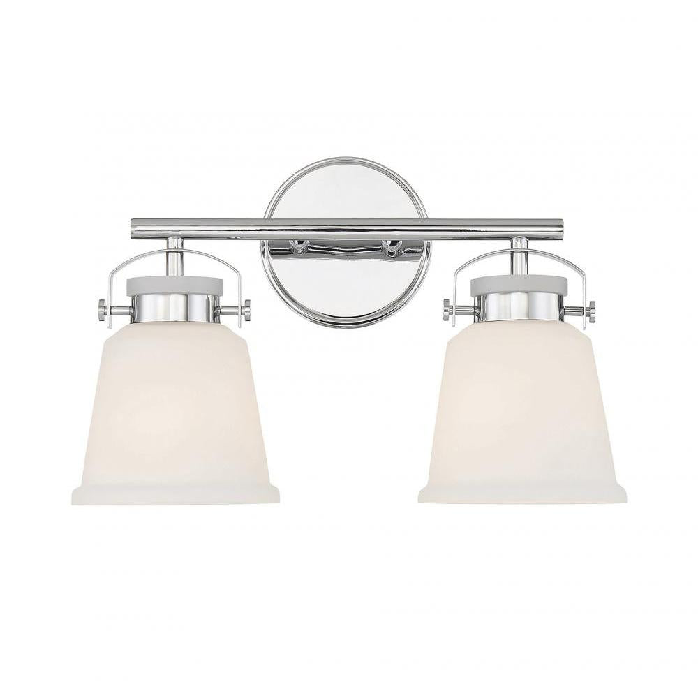 Kaden 2-Light Bathroom Vanity Light in Polished Chrome