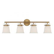 Kaden 4-Light Bathroom Vanity Light in Warm Brass