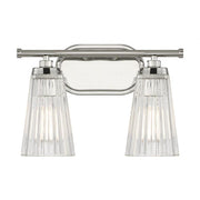 Chantilly 2-Light Bathroom Vanity Light in Polished Nickel