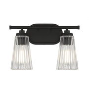 Chantilly 2-Light Bathroom Vanity Light in Matte Black