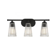 Chantilly 3-Light Bathroom Vanity Light in Matte Black