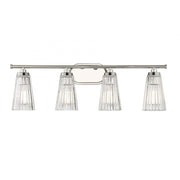 Chantilly 4-Light Bathroom Vanity Light in Polished Nickel