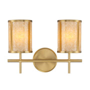 Camden 2-Light Bathroom Vanity Light in Warm Brass