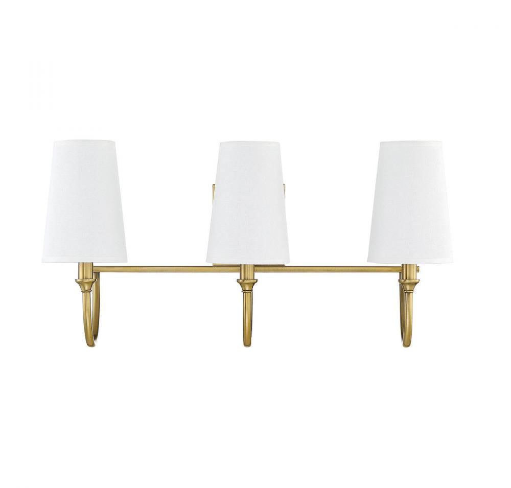 Savoy House CAMERON 8-2542-3-322 Bathroom Vanity 3 Light Fixture - Warm Brass (OPEN BOX SALE)