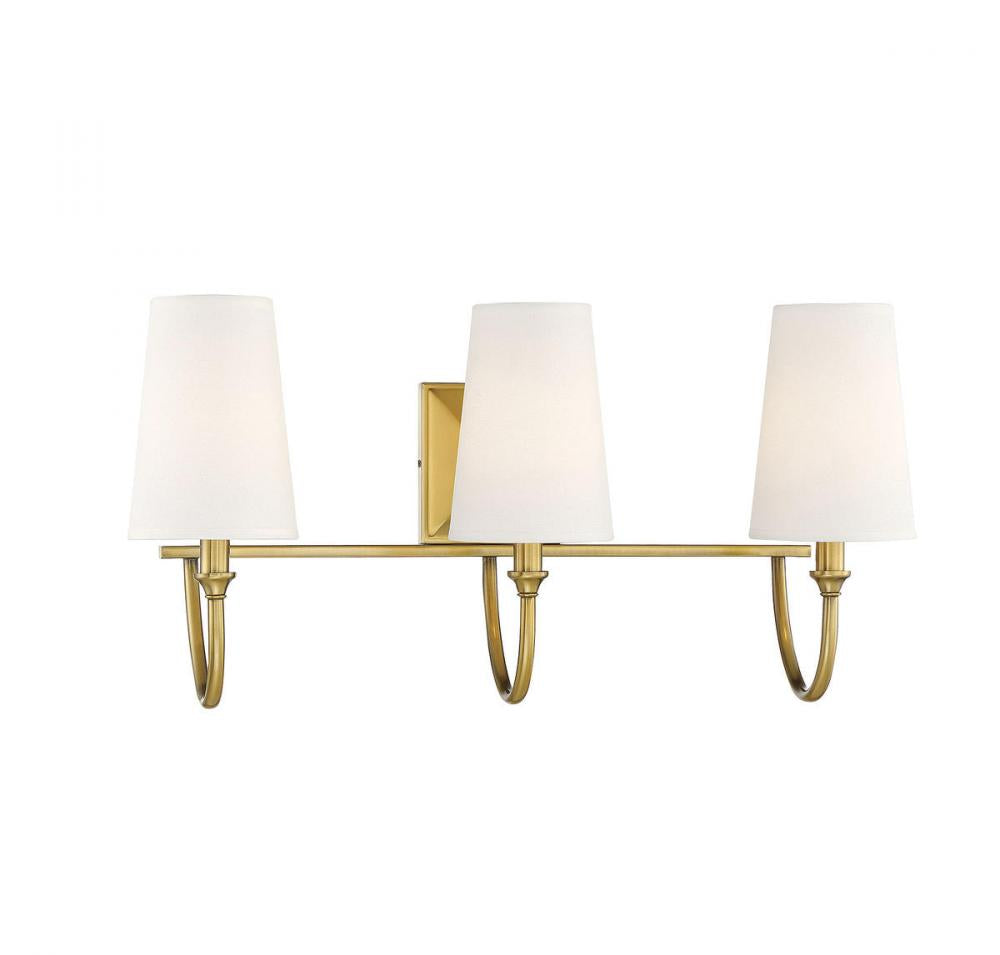 Savoy House CAMERON 8-2542-3-322 Bathroom Vanity 3 Light Fixture - Warm Brass (OPEN BOX SALE)